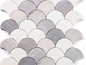 Dragon Scale Marble Blue 12 x 12